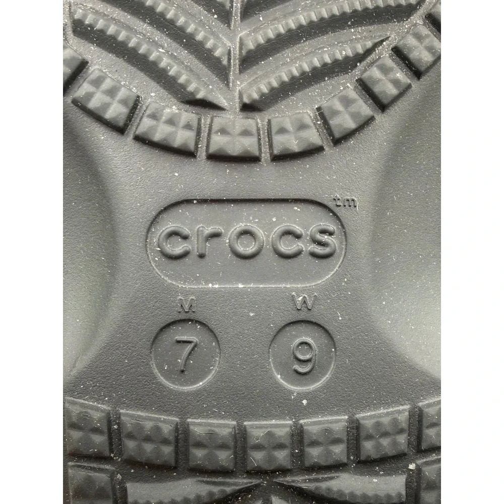 Crocs Classic Lined Overpuff Clog Black Fleece Lined Slip On M7/W9 Cozy Comfort‎